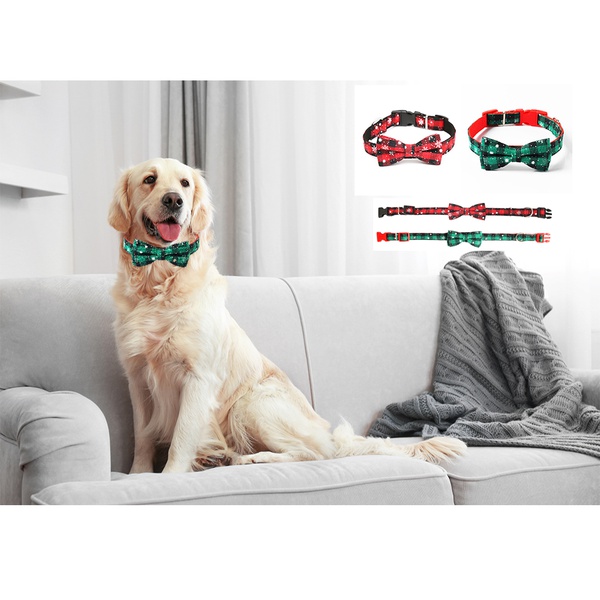 Dog Collar Adjustable Christmas Snowflake Pattern for Pets